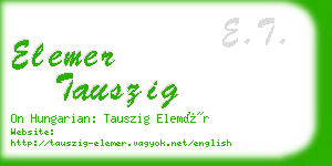 elemer tauszig business card